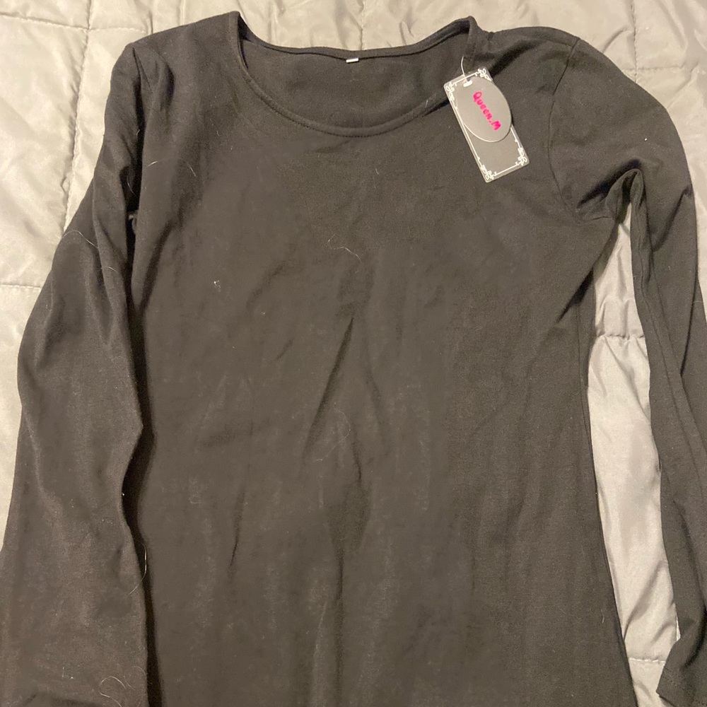 NWT Black long sleeve stretch dress